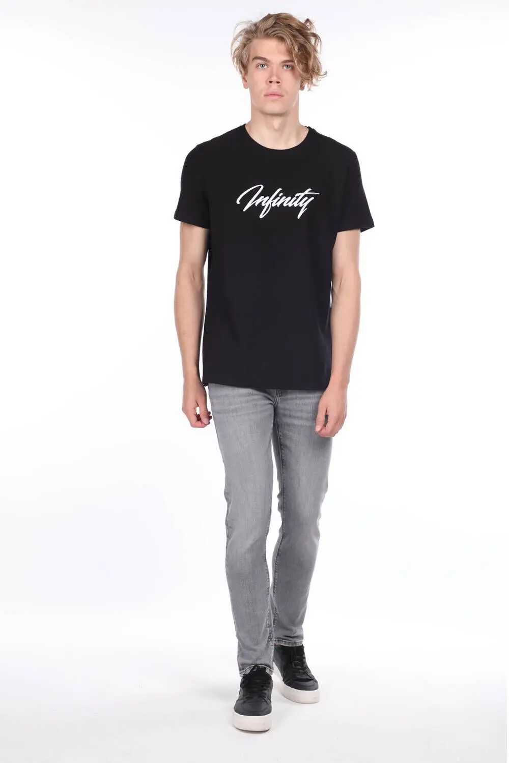 

Mens Gray Straight Leg Trousers