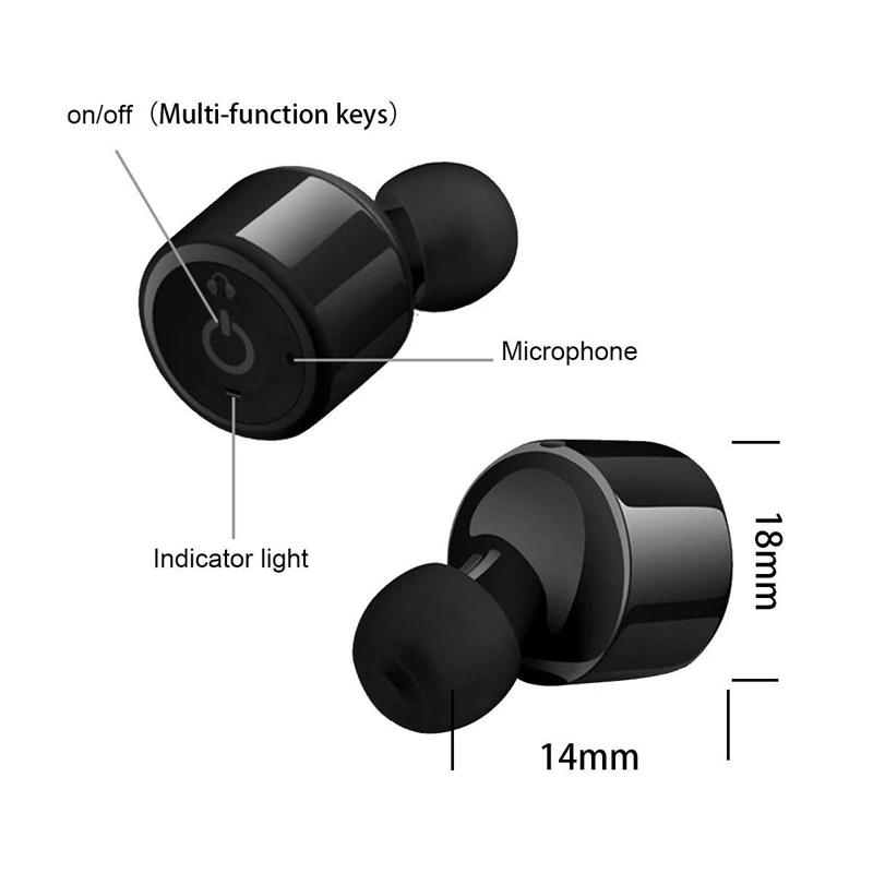 VTIN Горячие TWS беспроводные наушники двойные Мини Bluetooth V4.2 Hands Free вкладыши со