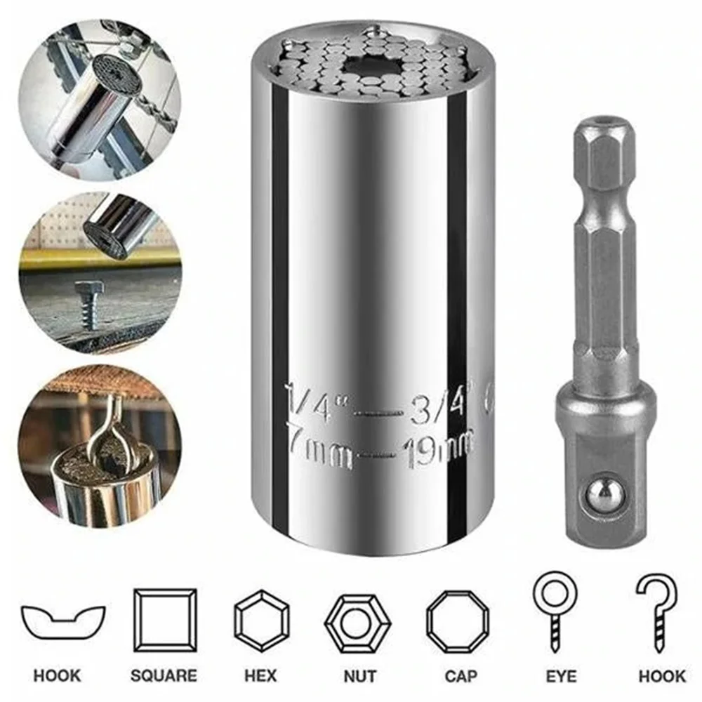 

Универсальный динамометрический ключ, набор головок для торцевых ключей 7-19 мм 9-21 мм, внешний Фрезер, гаечный ключ Magic Multi, ручные инструменты...