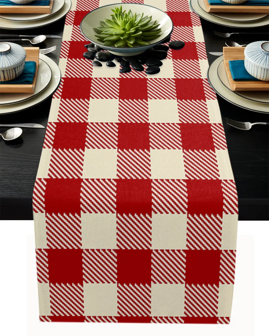 

Настольная дорожка с геометрическим рисунком решетки, современные свадебные украшения, столовая скатерть, коврик, рождественские украшени...