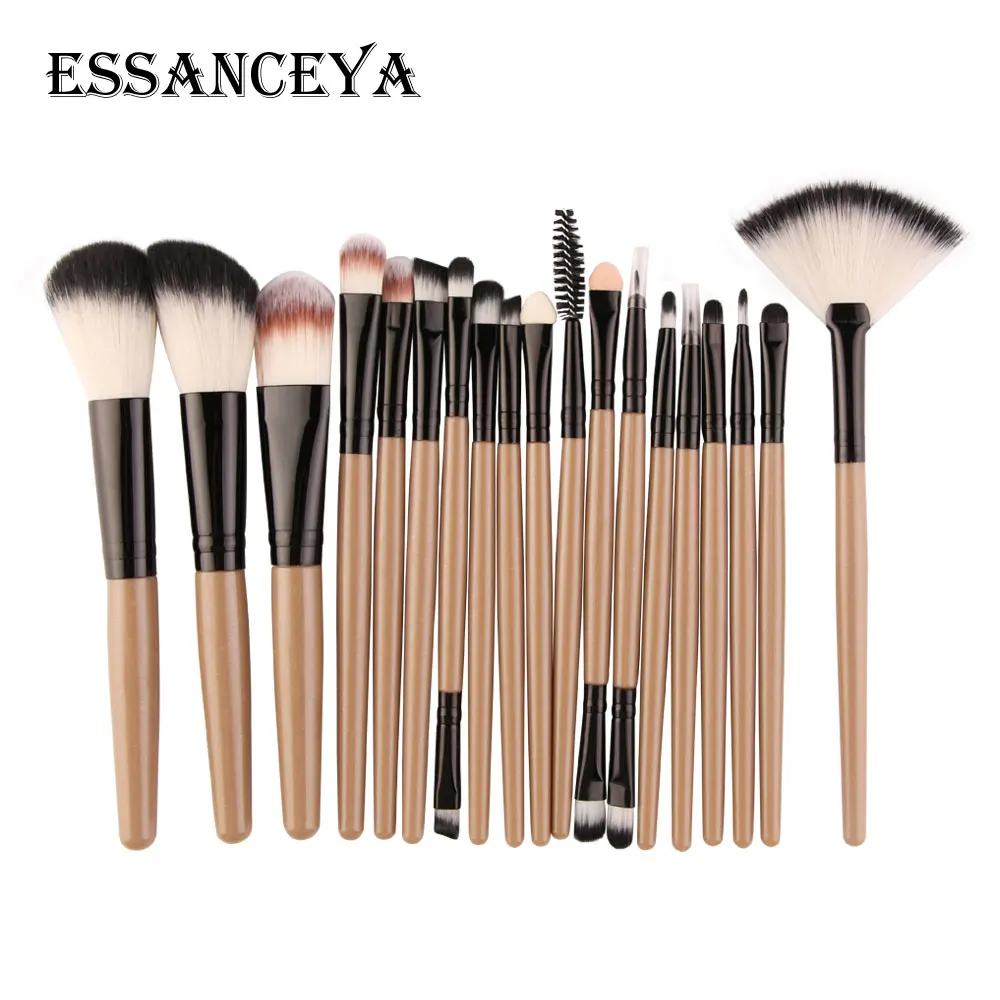 ESSANCEYA Pro 6-18Pcs Cosmetic Makeup Brushes Foundation Eye shadow Eyeliner Fan Make-Up Multipurpose Eye Brushes Cosmetic Tool
