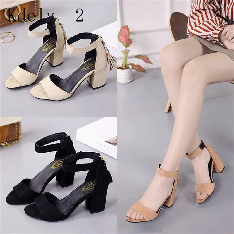

Women Ankle Strap Heels Print Sandals Summer Shoes Women Open Toe Chunky High Heels Dress Sandals Pumps