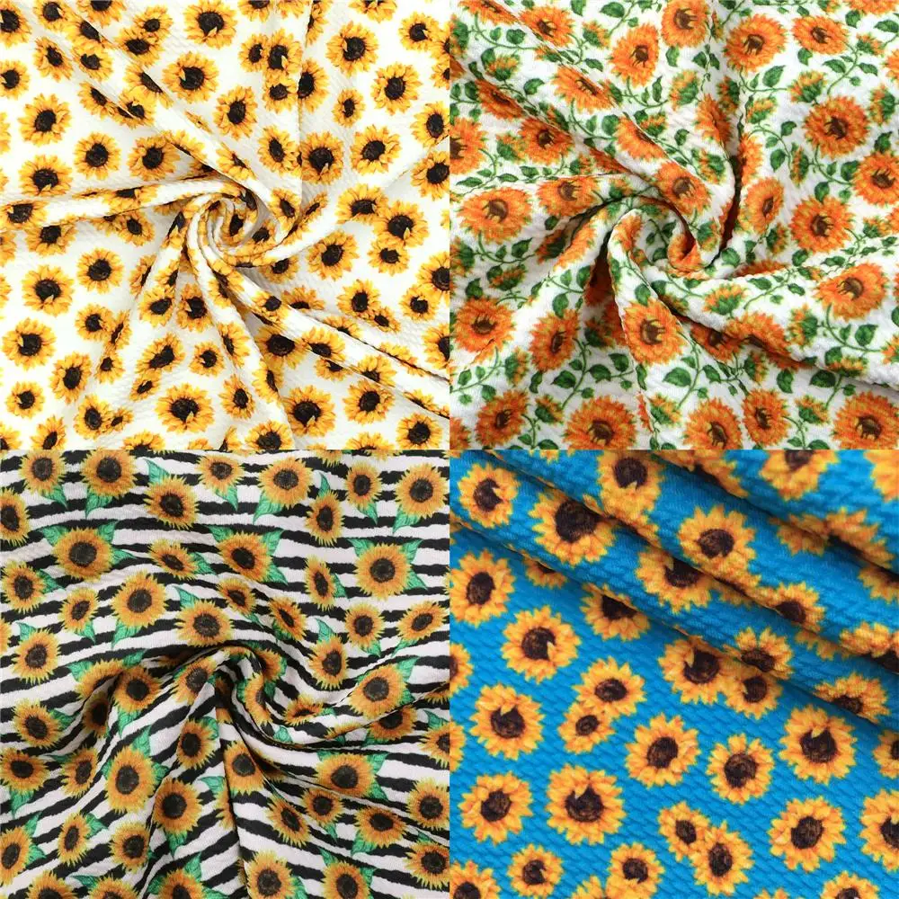 Ткань Ливерпуль с принтом весеннего цветка подсолнуха ткань для шитья квилтинга