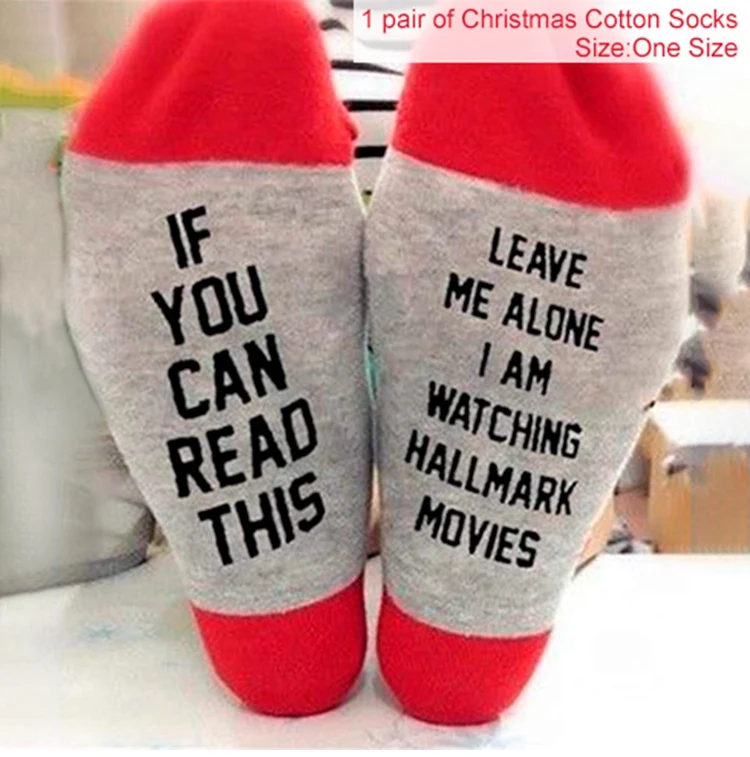 Christmas Socks 5 1 пара, рождественские хлопковые носки, подарок, рождественские сумки, рождественские украшения для чулок Noel Natal, подарок, Рождественский Декор - Цвет: Christmas Socks 5