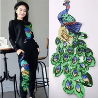 diy craft diy accessory party decoration 1pcs hot sale peacock sequins patches for clothing sewing garment applique embroidery