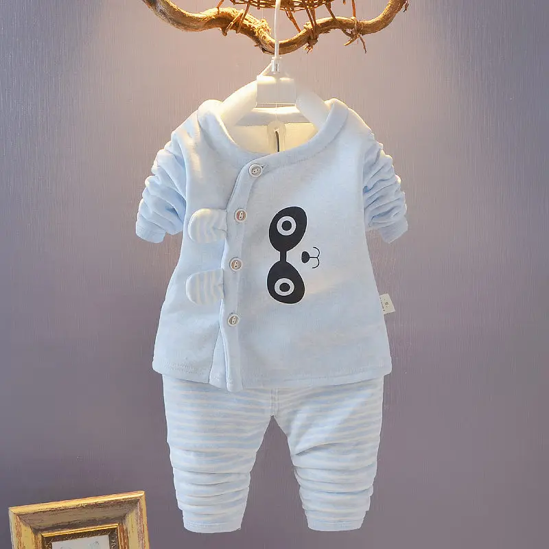 

Зимние Детские флисовые пижамы, теплая фланелевая одежда для сна, пижама для девочек и мальчиков с рисунками из мультфильмов, комплект из то...