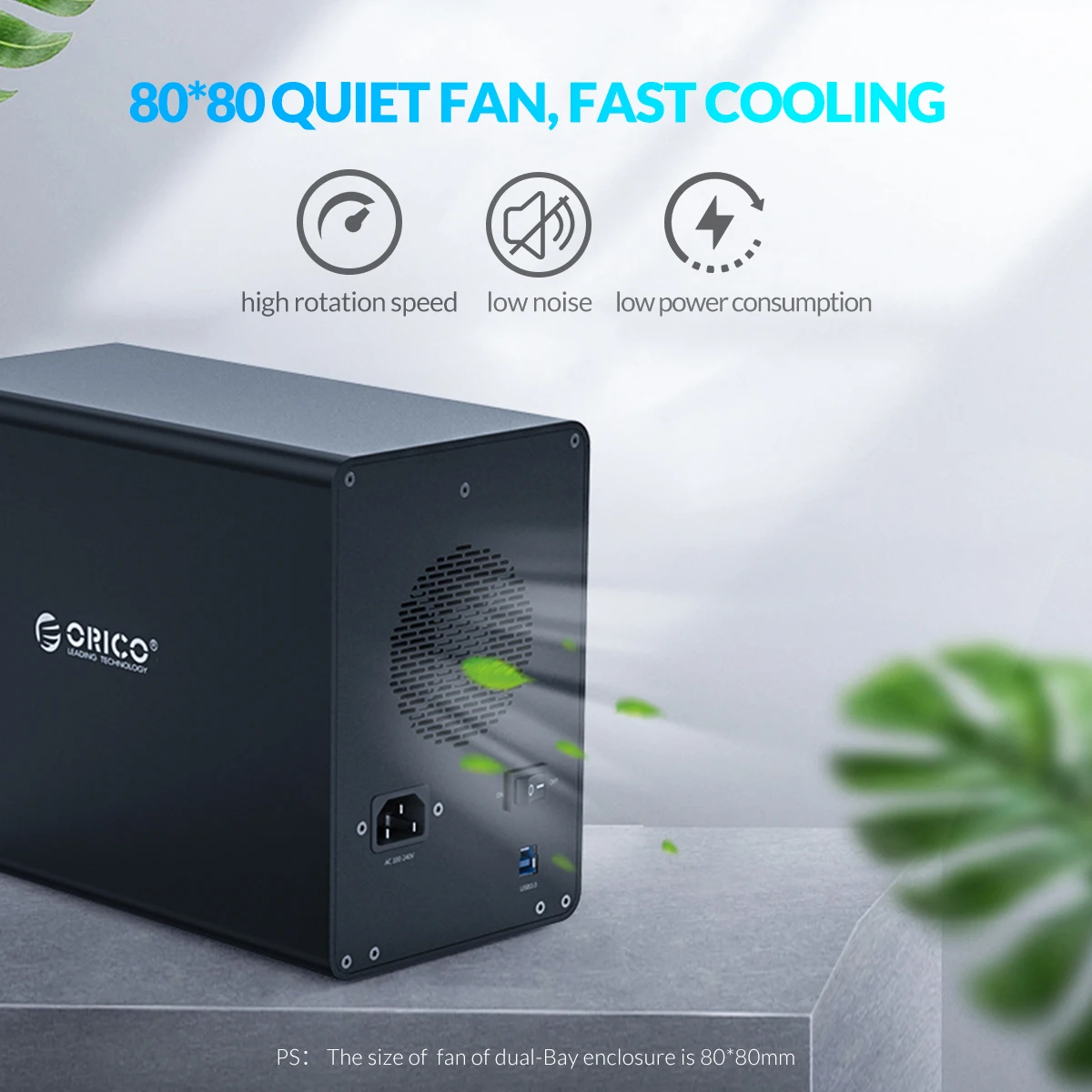Док-станция ORICO 5 Bay для HDD 80 ТБ с двойным чипом встроенный жесткий диск 150 Вт чехол 2