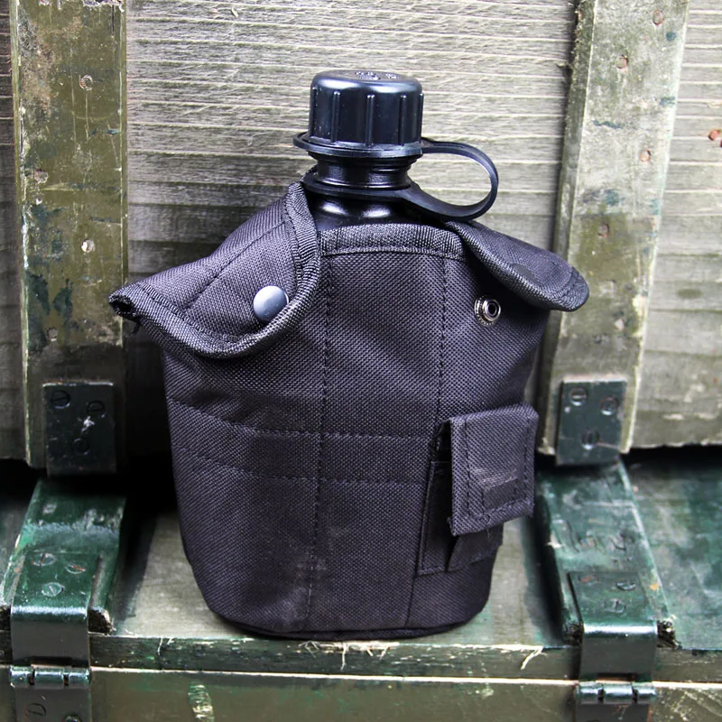 Походная армейская бутылка для воды 1 л с чехлом|Спортивные бутылки| |