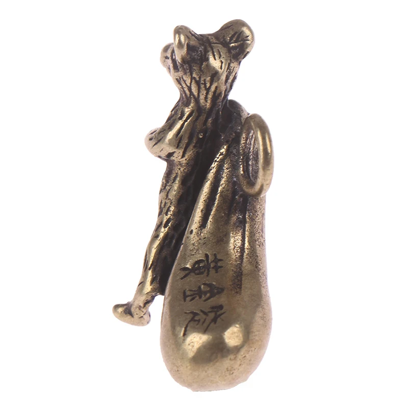 Медная фигурка крысы украшение для дома аксессуары гостиной латунные животные