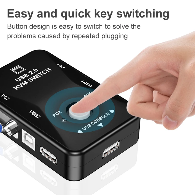 KVM-кабель OULLX USB 2 0 разветвитель vga для клавиатуры мыши монитора адаптер