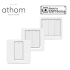 ATHOM Pre Flashed ESPHomE ESP8266 клавиша переключения Wi-Fi 123 Gang нейтральный требуется работает с домашним обслуживанием