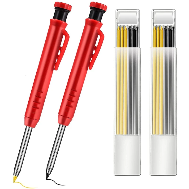 

Carpenter Mechanical Pencils Solid Carpentry Automatic Pencils Set for Drawing Making Scribing Woodworking