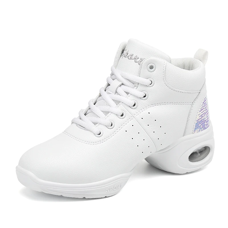 Sapato feminino zapatos mujer Новинка осени Для женщин теннисные туфли высокое качество кожаные спортивные кроссовки амортизацию Фитнес кроссовки - Цвет: Белый