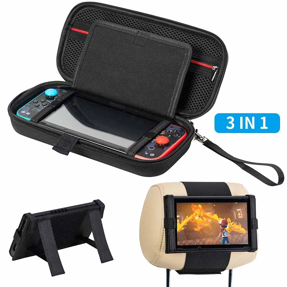Playstand автомобильный держатель подголовника с Жесткий чехол для nintendo Switch-черный |