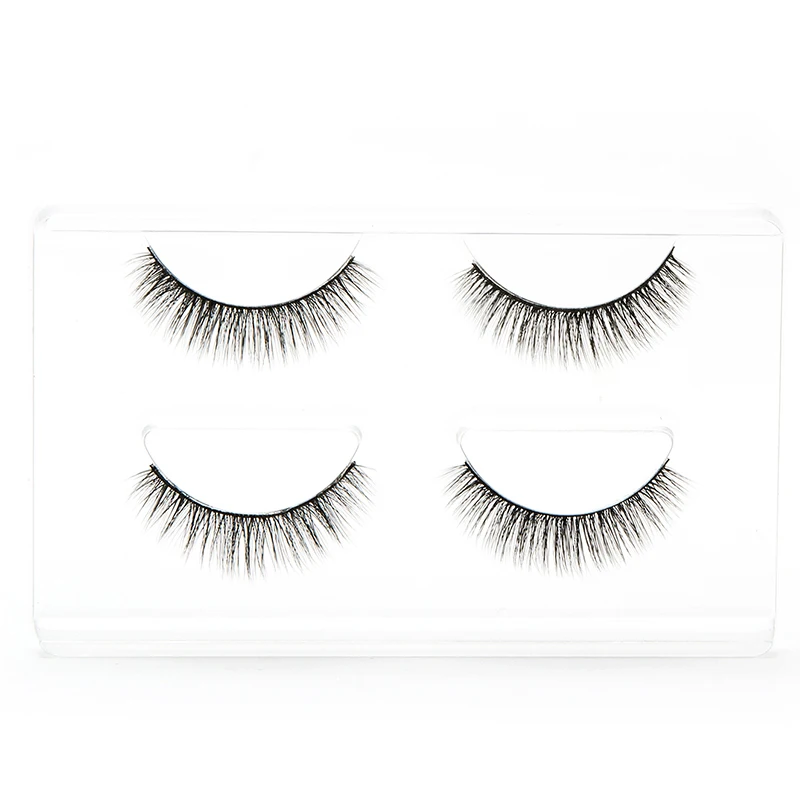 ICYCHEER 2Pairs False Eyelashes 3D Mink Lashes No Magnetic Natural Long Black Color Makeup Lash Extension Tools | Красота и здоровье