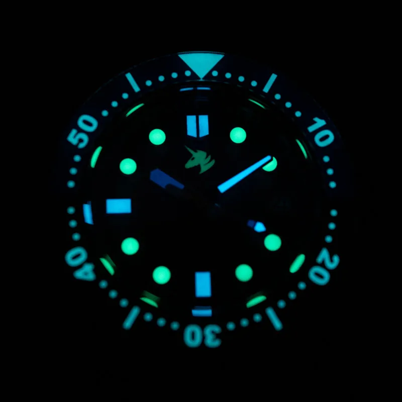 

Uni-Dive 7000 Aluminum alloy Case Warrior style Men's Watches Dial C3 BGW9 Luminous Tactics Diver Watches Sapphire Bezel WR 300m