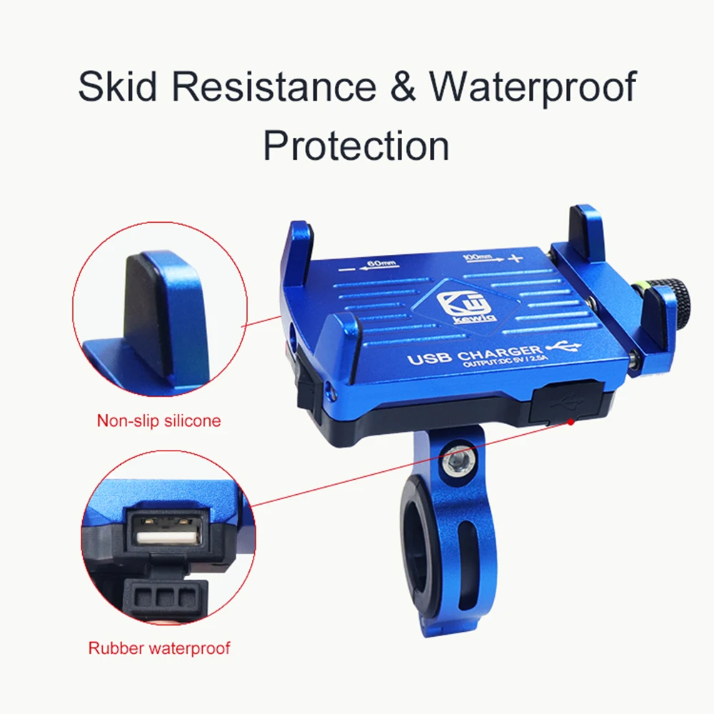 3 5 7 inch motorcycle bicycle phone navigation fixed bracket moto handlebar aluminum alloy phone holder with usb power charger free global shipping