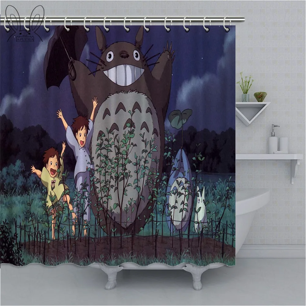 Занавеска для душа в ванную комнату Аниме Коллекция Totoro Spirited Away Экологически