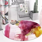 Круглый ковер в скандинавском стиле Bubble Kiss для дома, гостиной, коврики с абстрактным розовым золотым узором для спальни, прикроватный ковер на заказ