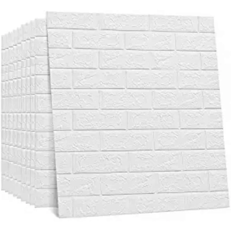 

10pcs Self adhesive Waterproof TV Background Brick Wallpapers 3D Wall Sticker Living Room Wallpaper Mural Bedroom Decoration