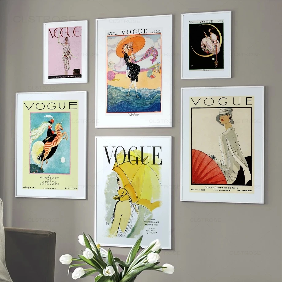 

Fashion Sexy Woman Umbrella Moon Horse Wall Art Canvas Painting Nordic Posters HD Prints Pictures For Living Room Decor