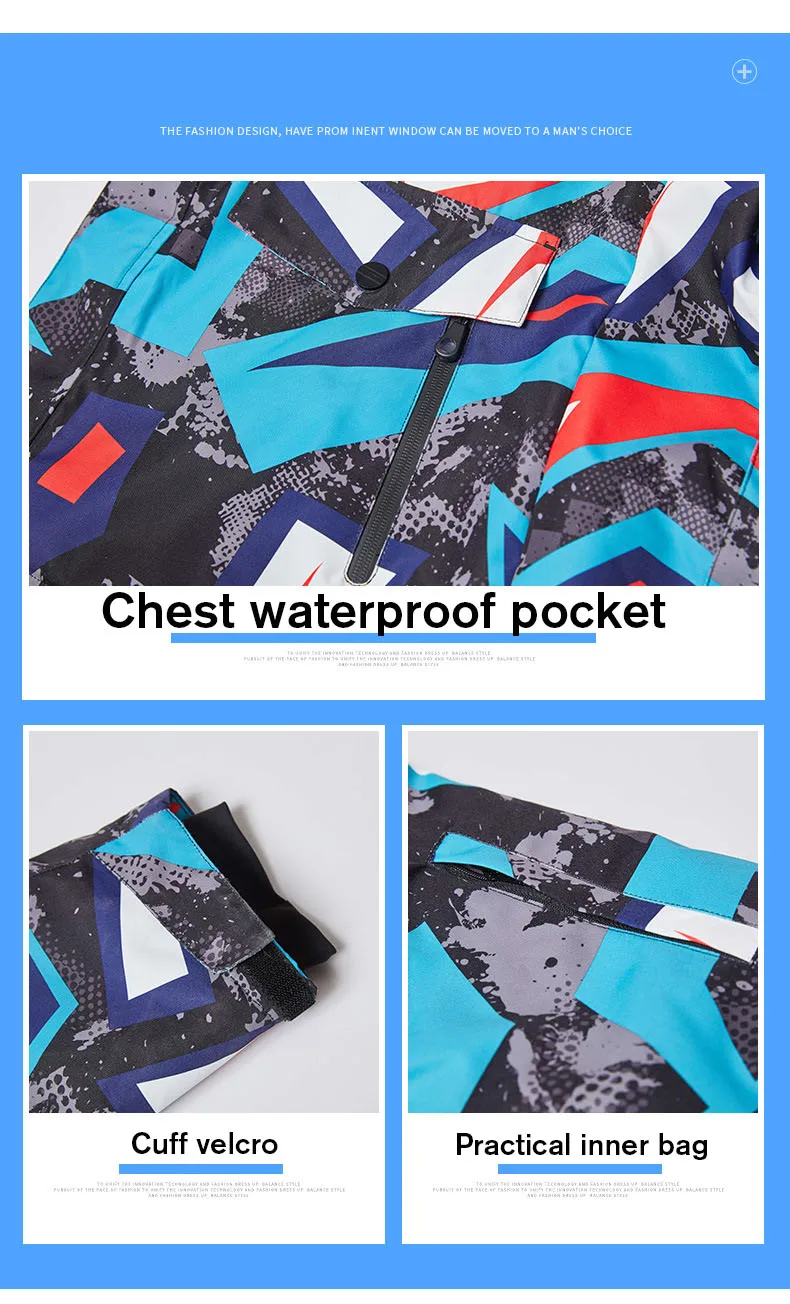 Новая мужская лыжная куртка зимнее теплое ветрозащитное водонепроницаемое