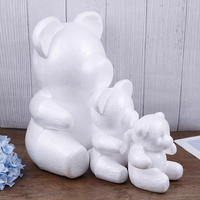 

Modeling Bear Foam Polystyrene Styrofoam White Bear Egg Foam Gifts Heart Ball Ornaments Crafts Flower Easter Party