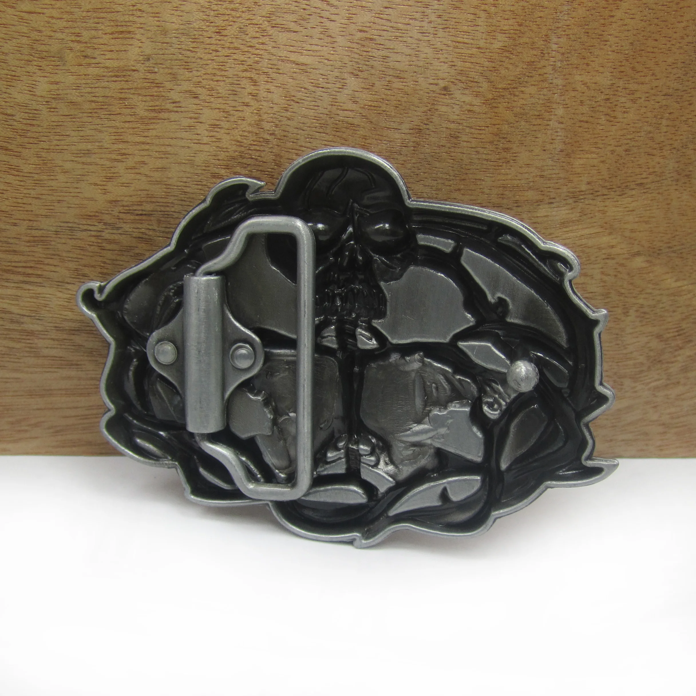 BuckleClub zinc alloy cool skull belt buckle western jeans gift cowboy FP-03148 for men 4cm width loop drop shipping | Дом и сад