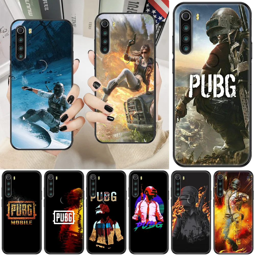 Чехол для телефона PUBG GAME Xiaomi Redmi Note 7 7A 8 8T 9 9A 9S K30 Pro Ультрачерный Водонепроницаемый