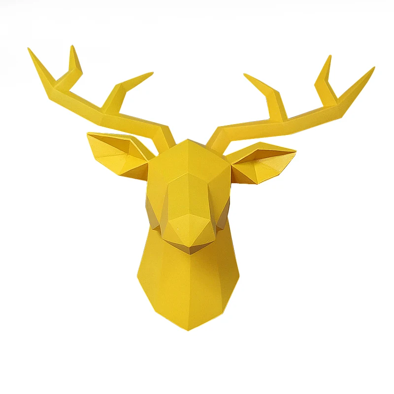 

Home Decoration Accessories,3D Deer Head,Statue,Sculpture,Wall Decor,Animal Figurine Miniature,Modern,Living Room,Decorative Art