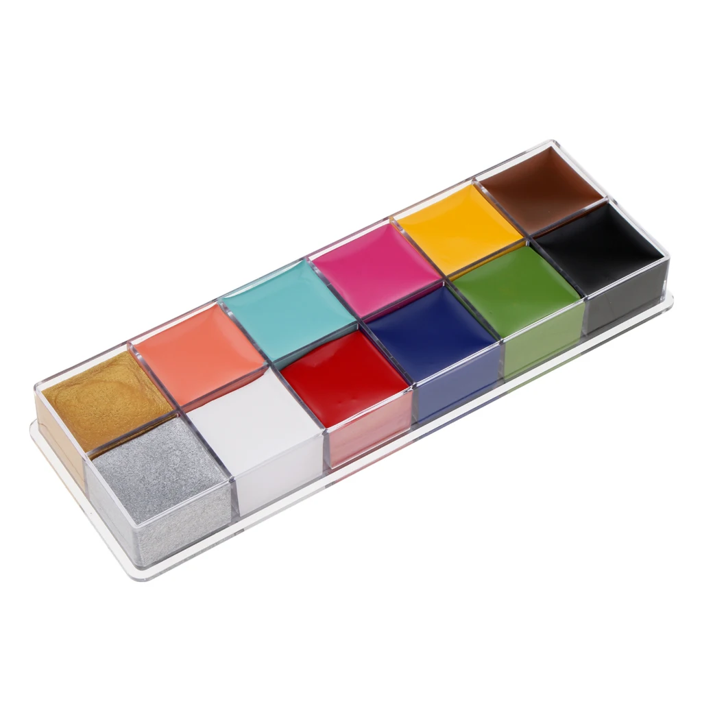 

Halloween Professional Natural Face Paint Oil 12 Colors Body Painting Art Party Fancy Make Up