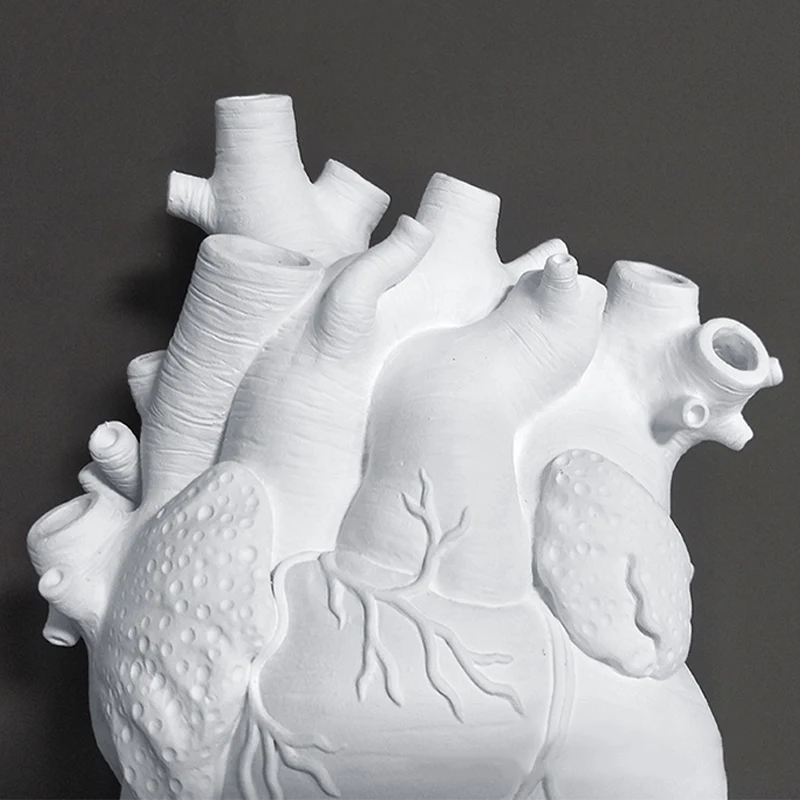 

Anatomical Heart Shape Flower Vase Nordic Style Flower Art Vases Desktop Flowers Plant for Home Decor Creativity Ornament Gifts