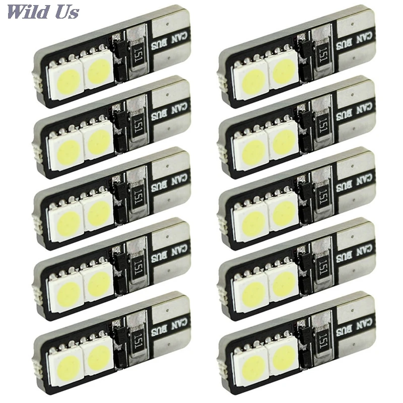 

1pc Canbus Error Free Led White for T10 168 194 W5W Wedge 4 Smd for 5050 Light Bulb