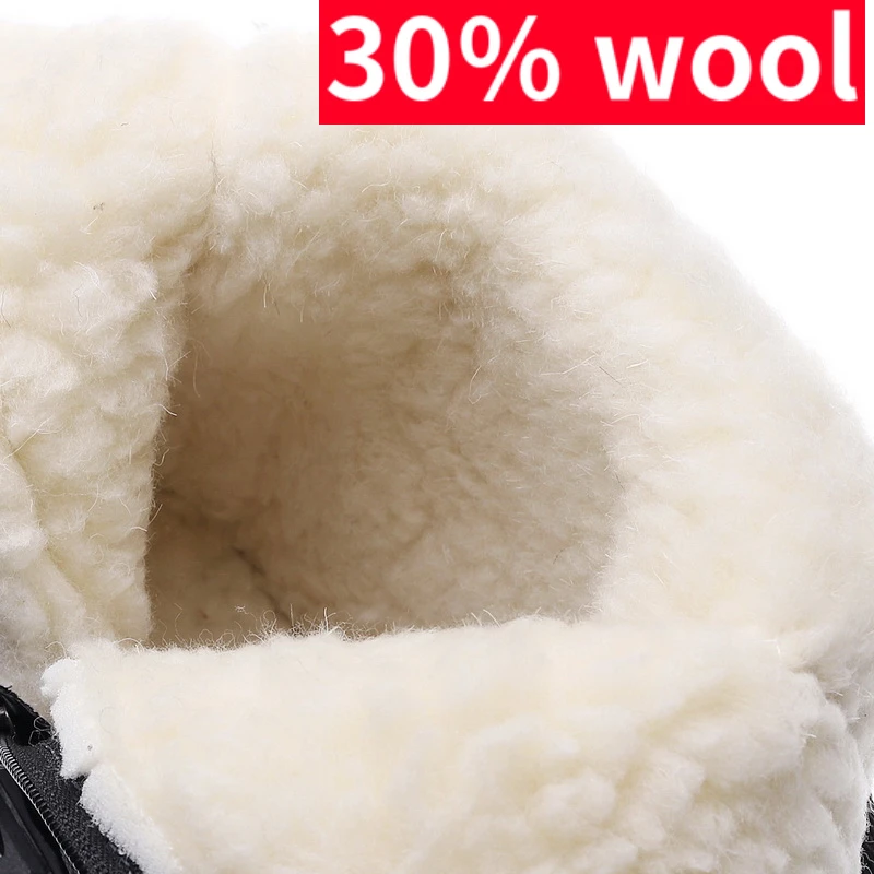 Мужские теплые зимние ботинки на молнии черные уличные повседневные короткие