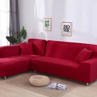 L-образный однотонный чехол для дивана, 22 цвета, современный эластичный чехол для дивана с принтом
