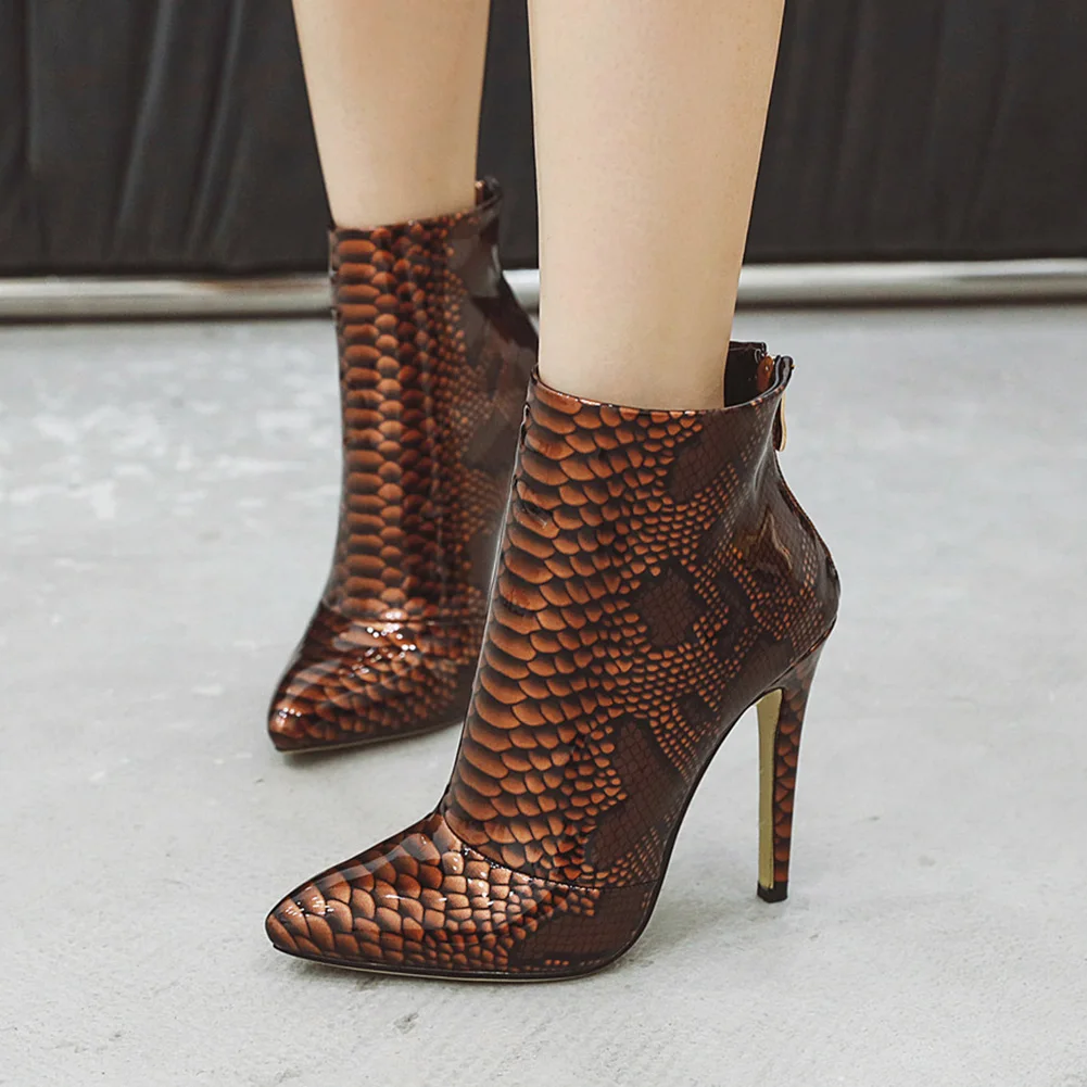 Sarairis High Quality Plus Size 33-46 INS Hot Shoes Woman Boots Female Super High Heels Zip Up Party Boots Women Shoes