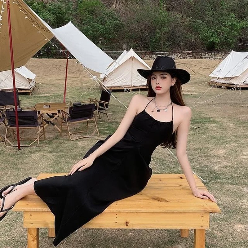 Женский комплект из двух предметов элегантный Однотонный черный костюм футляр