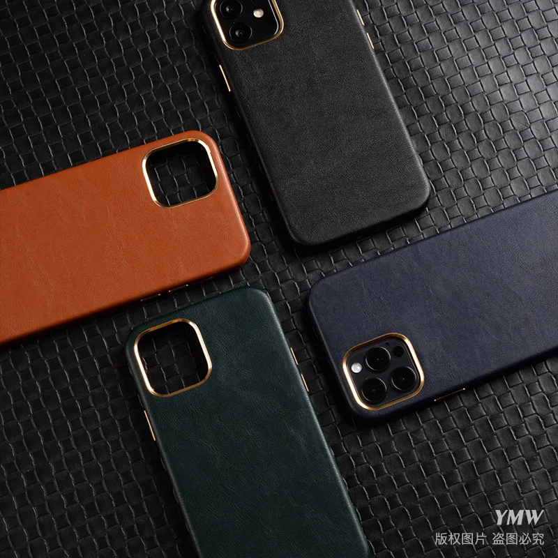 

Leather Case for iPhone 12 Pro Max 11 Xs Max Xr X Luxury High-end Artificial Leather Phone Cases for iPhone 7 8 Plus Cover