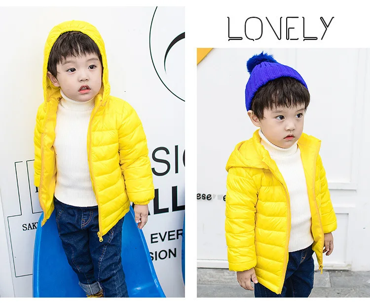 Children's Wear Autumn and Winter New Boys and Girls Cotton Jacket Lightweight Ultra Light Jacket Down Jacket Loose Coat
