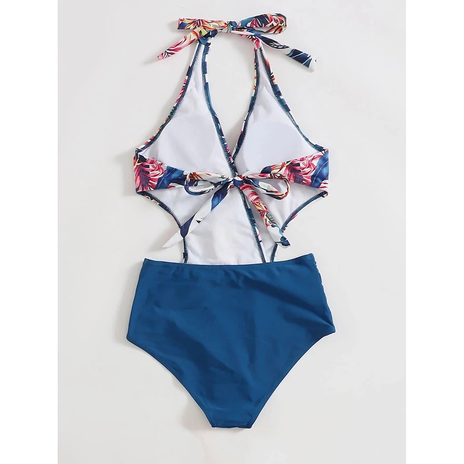 

Sexy Ruffle One Piece Swimsuit 2021 Women Push Up Swimwear Female Bathing Suit Woman Hollow Out Swimming for Monokini Swimsuits