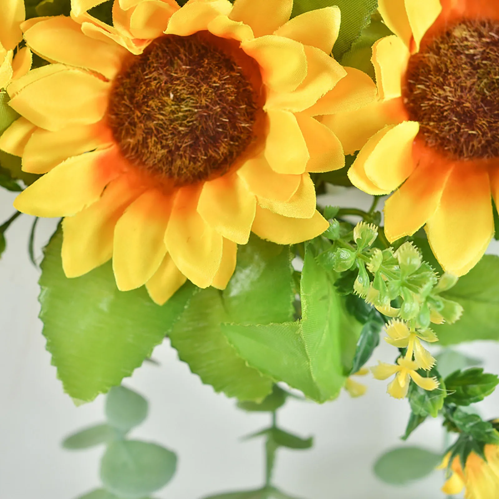 

Simulation Iron Art Sun Flower Plant Garland Home Wall Hanging Decoration Decor Gift belen de navidad