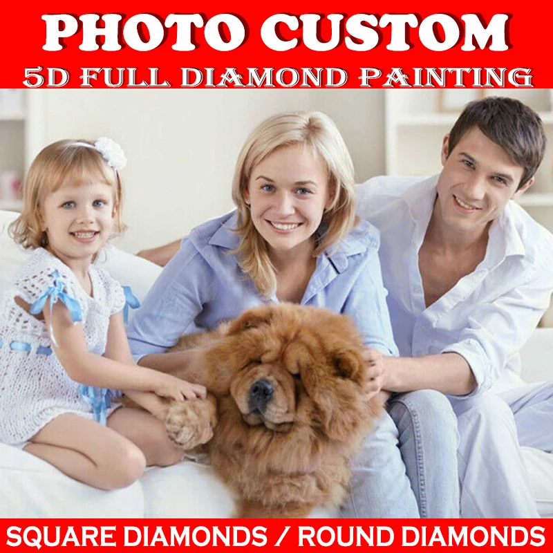 На заказ DIY 5D полный Алмаз Картина семья свадьба фото квадрат/круглые стразы