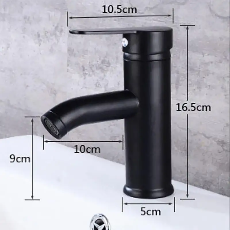 

High Quality Single Handle Bathroom Basin Faucets Cold/Hot Mixer Basin Sink Tap Black Water Kitchen Faucet Bathroom Accessories