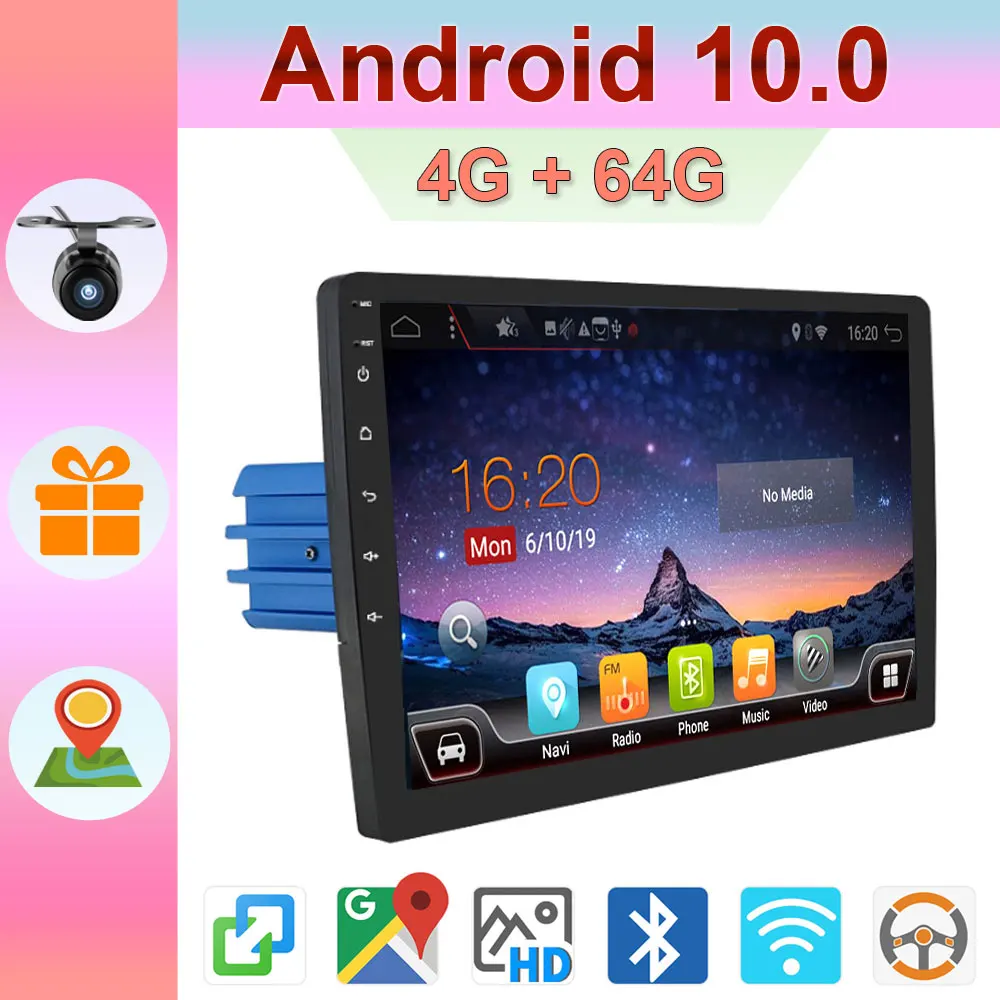 Авто android 10 0 Автомагнитола с gps навигации Центральный multimidia 4G Оперативная память +