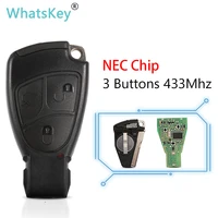 whatskey 23 buttons 433mhz car remote control key fob for mercedes for benz e slk cl w203 w211 w208 1996 2005 nec smart key