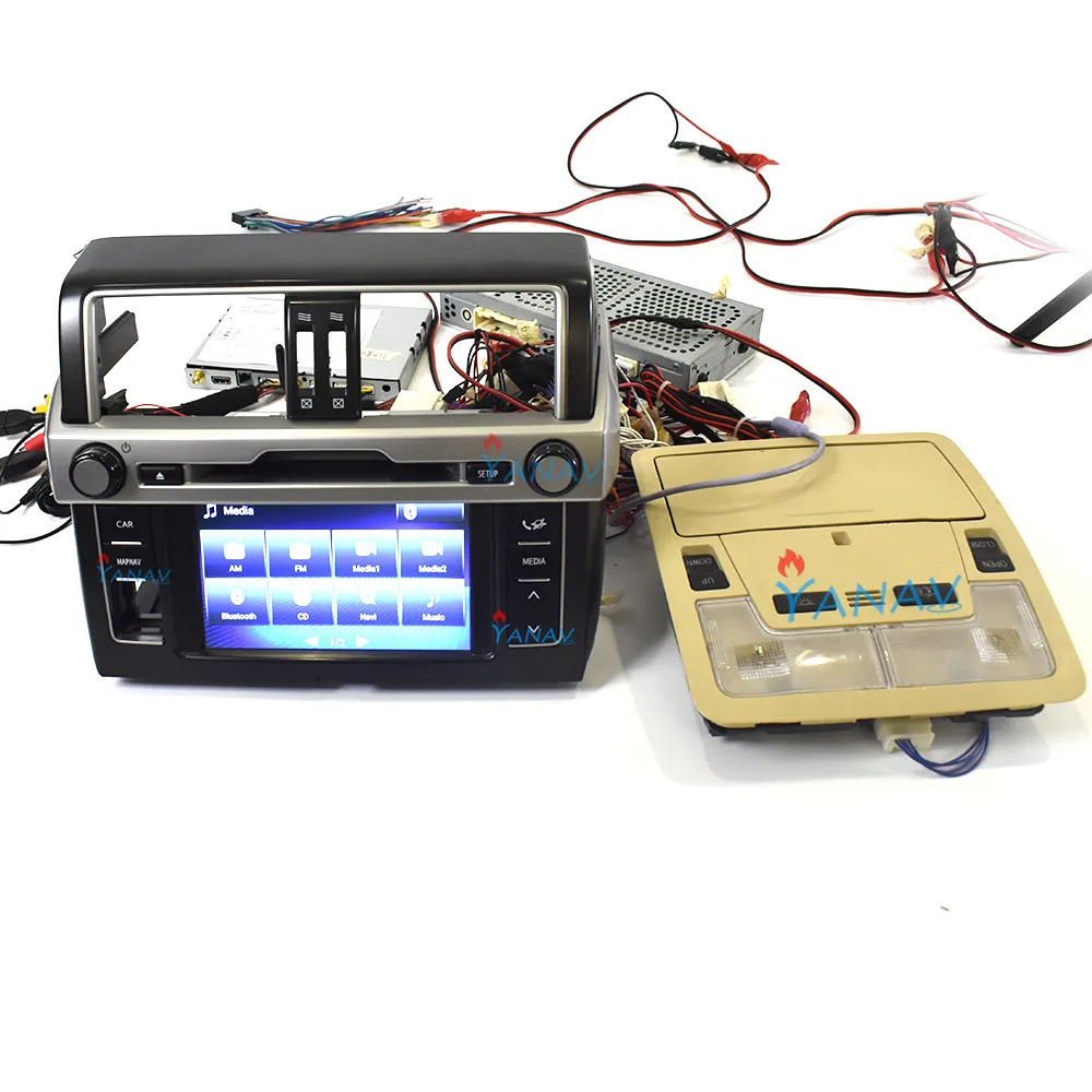 

Android system car video player interface for-Toyota Prado 2016-2019 car GPS navigation radio player interface system upgrade