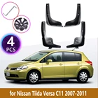 Брызговики для автомобиля Передние и задние брызговики для Nissan Tiida Versa Latio C11 2007 2008 2009 2010 2011