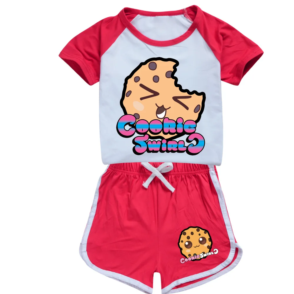 New Kids Cookie Swirl C Clothes Cotton Sport Tracksuits T-shirts Sweatshirt Suit Cartoon Set Teenager Baby Boys Girls Clothing