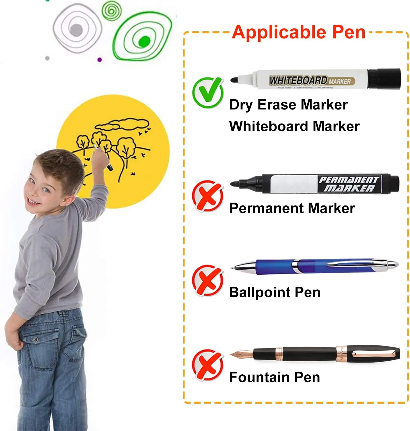 12 шт. яркие стираемые круглые наклейки для Школьной Доски|Наклейки на стену| |