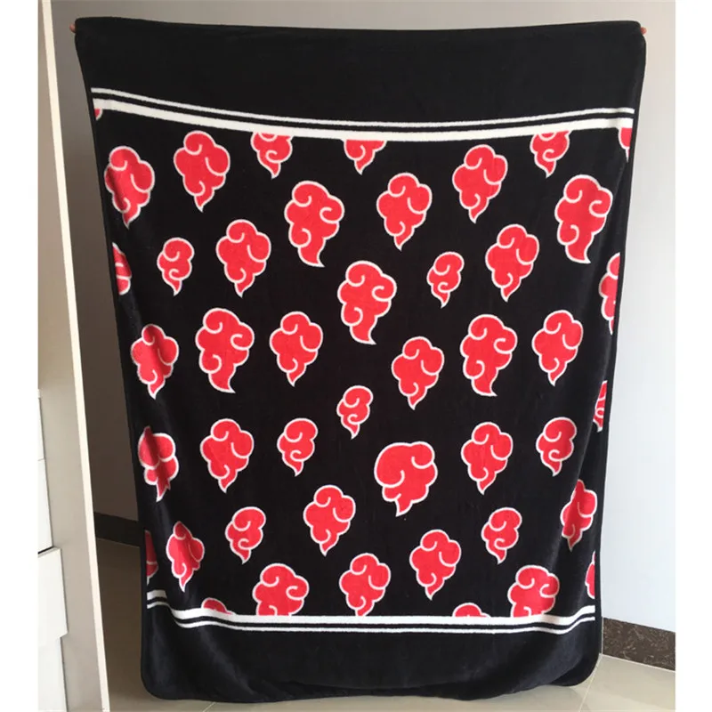 

NARUTO Akatsuki Red Cloud Blanket Cosplay Prop Flannel Fleece Sheet Uchiha Itachi Pain Nagato Konohagakurenosato